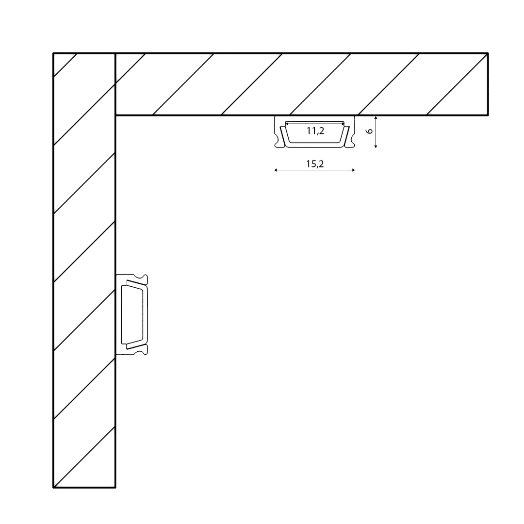 Алюминиевый профиль SWG SF-1506-BL 020193