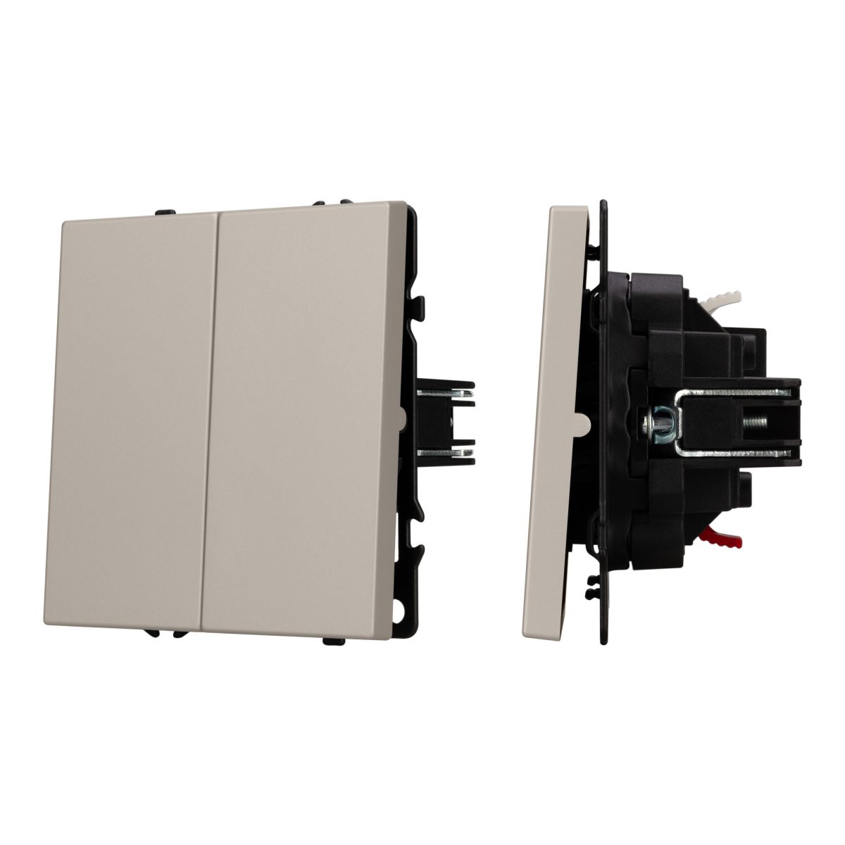 Механизм выключателя двухклавишный непроходной Arlight SWT-NOBE-MK02-SFPL-CA (230V, 10A) 059419