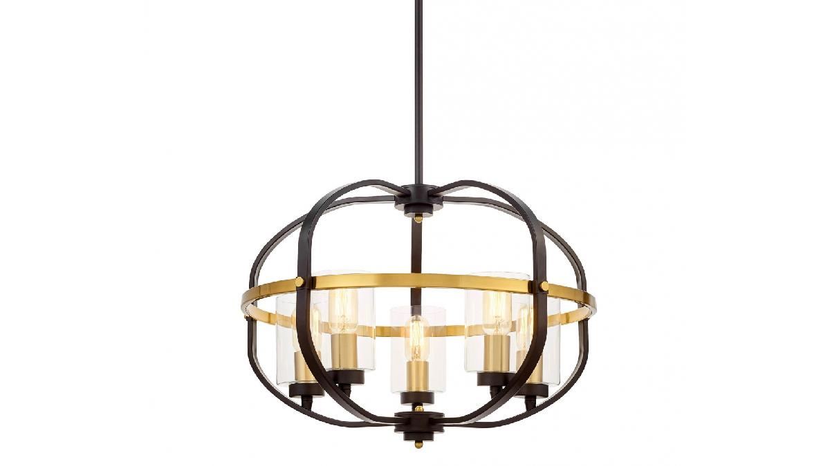Подвесная люстра Lumina Deco Monterey LDP 1141-5 BK+MD