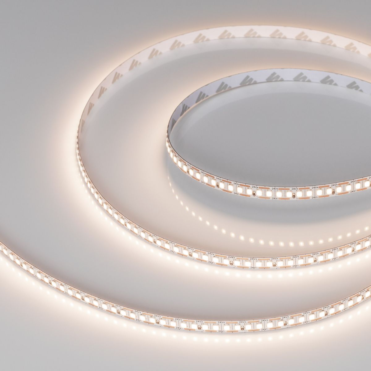 Светодиодная лента Arlight FC-A200-8mm 24V Warm3500-CX1 (16 W/m, IP20, 5m) (резка 1 светодиод) 046940(1)