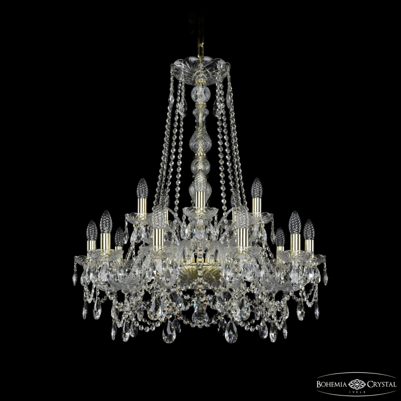 Подвесная люстра Bohemia Ivele Crystal 1411/10+5/240/h-84 G