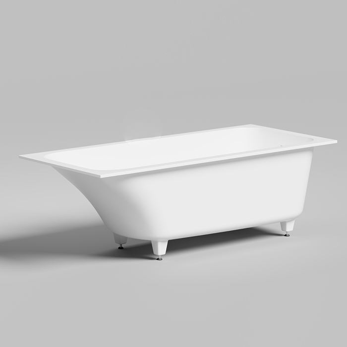 Salini Orlanda KIT Встраиваемая ванна 170х75х60cм., "Up&Down", сифон, щелевой слив-перелив, материал: S-Sense, цвет: белый глянцевый