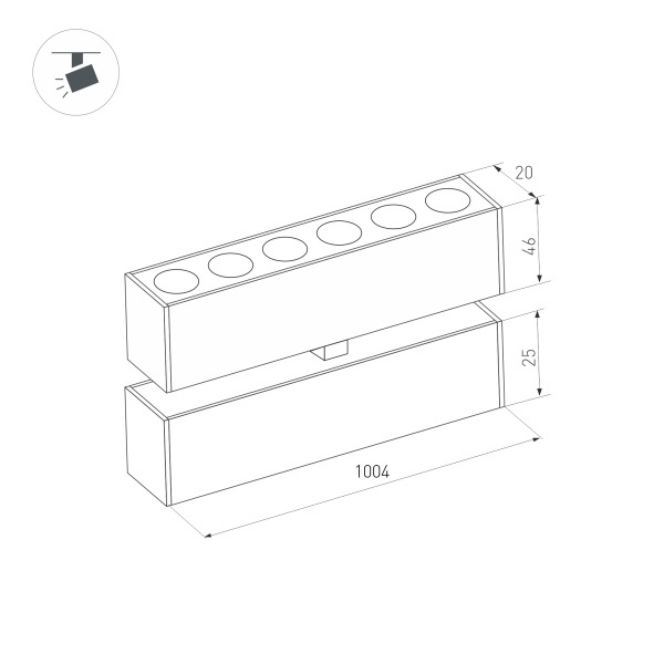Трековый светильник Arlight Mag-Dots-Fold-25-S1004-30W Day4000 034233