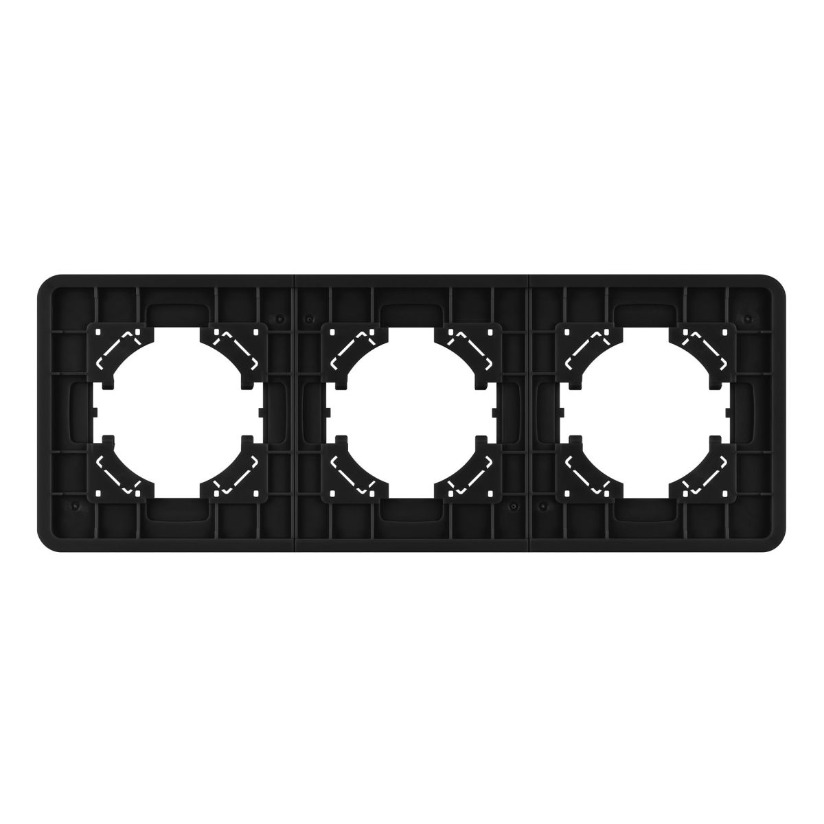 Рамка на 3 поста стеклянная Arlight FRM-OMALI-GS-3-BK 049697