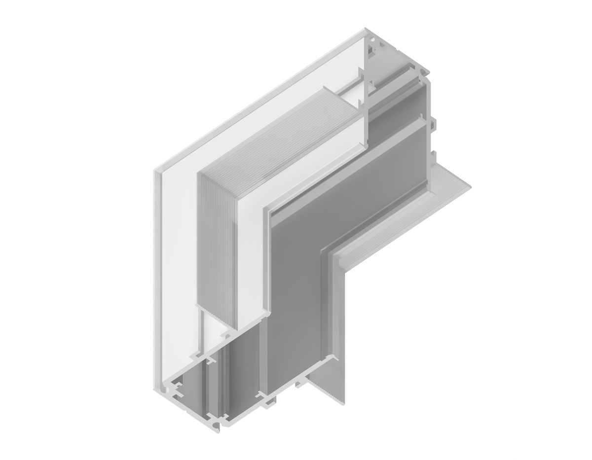 Коннектор угловой внутренний для встраиваемого шинопровода под ГКЛ 9,5 Ambrella Light Magnetic Standard GL3362-9.5
