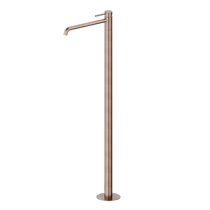 Newform X-STEEL 316 Смеситель для раковины, напольный, излив 28см., наружная часть, цвет: PVD Brushed copper bronze