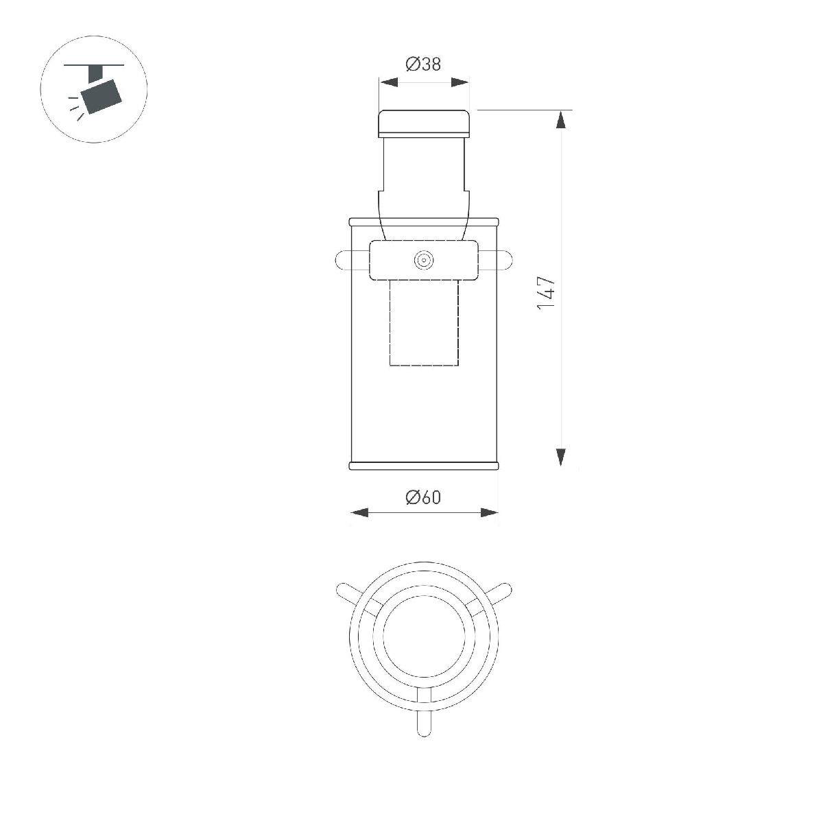 Трековый светильники Arlight ART-APRIORI-LANTERN-C-R60-5W Day4000 044772