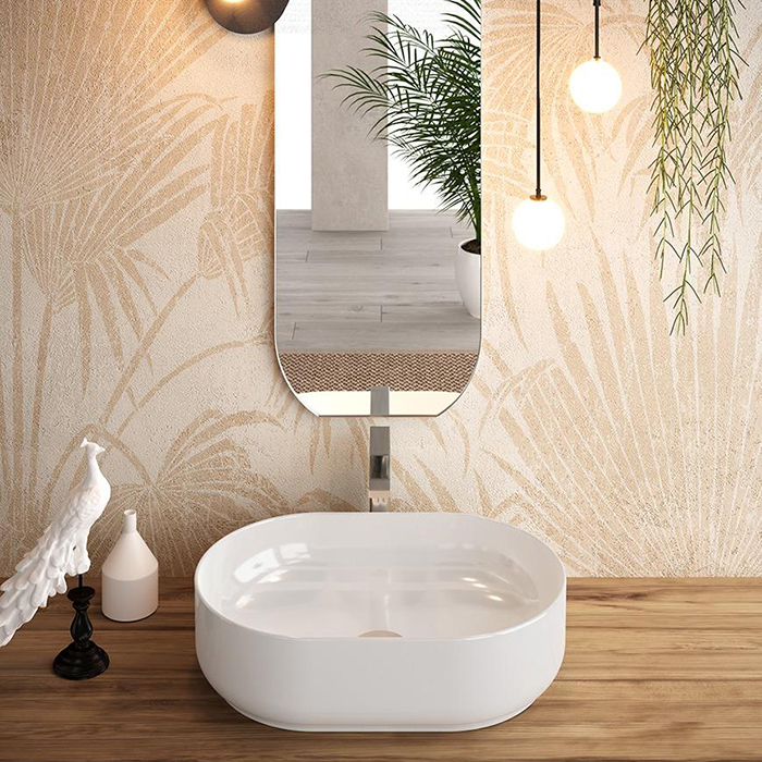 TW Gio Evolution Раковина 60х40 см., накладная, без отв., без перелива, цвет: белый
