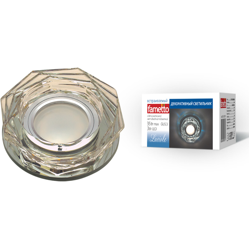 Встраиваемый светильник Fametto Luciole DLS-L122 GU5.3 BRONZE/CLEAR UL-00000370