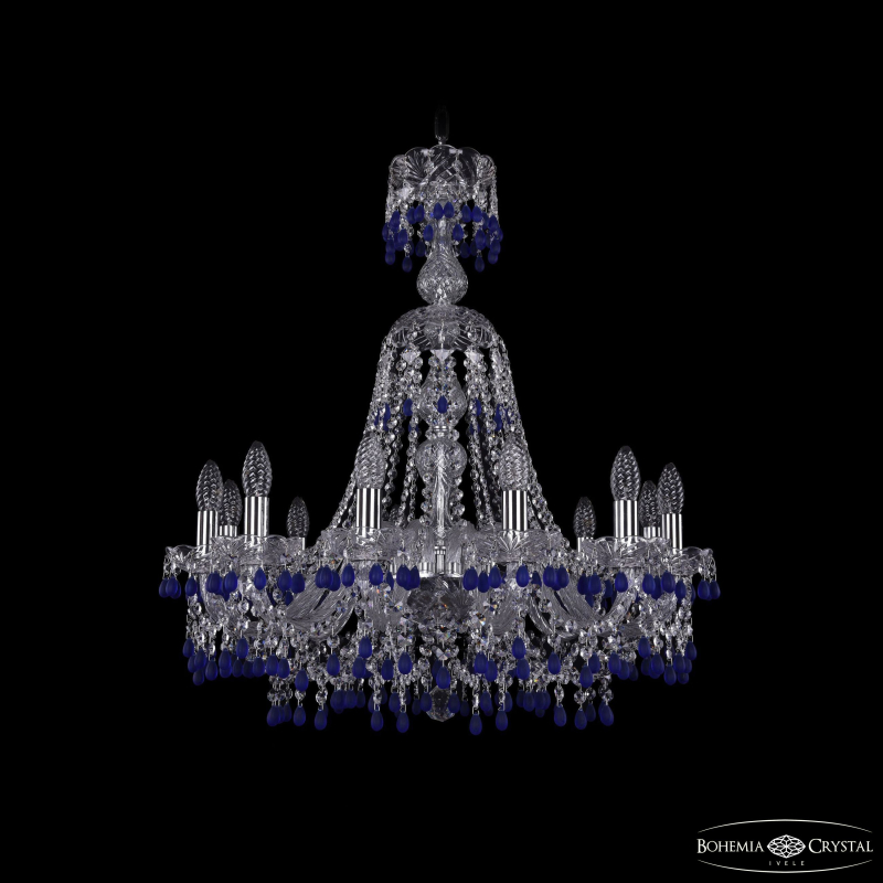 Подвесная люстра Bohemia Ivele Crystal 1410/12/240/XL-74 Ni V3001