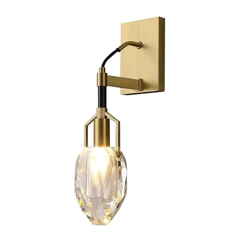 Бра DeLight Collection Wall lamp 8960-1W brass/clear