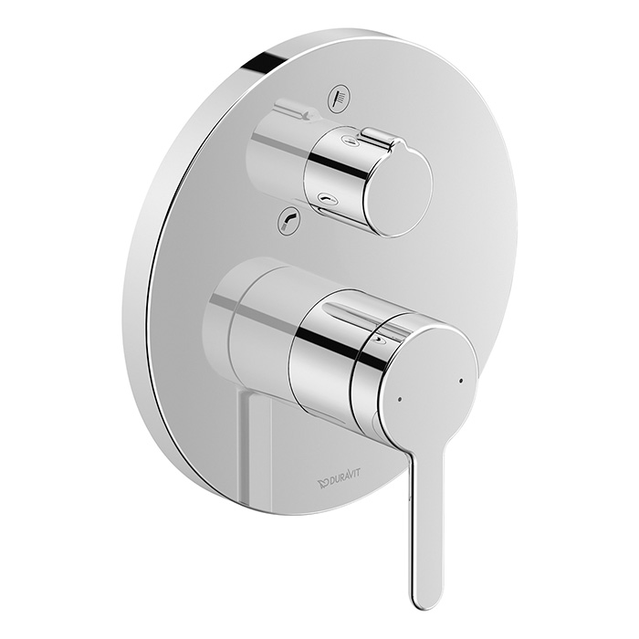 Duravit C.1 Смеситель для ванны, встраиваемый, с переключателем и обратным клапаном, цвет: хром