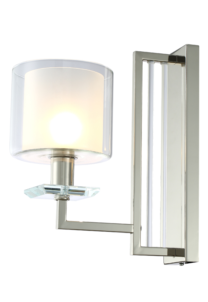 Бра Crystal Lux Nicolas NICOLAS AP1 NICKEL/WHITE