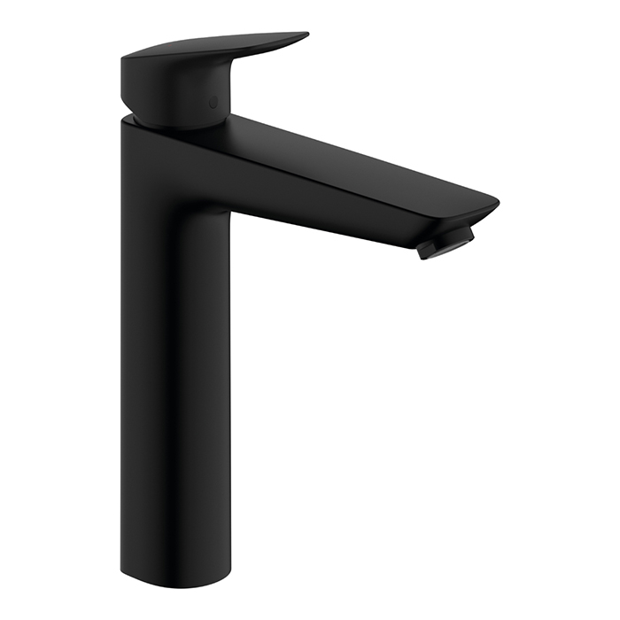 Hansgrohe Logis Смеситель для раковины, 1 отв., с донным клапаном, цвет: черный матовый
