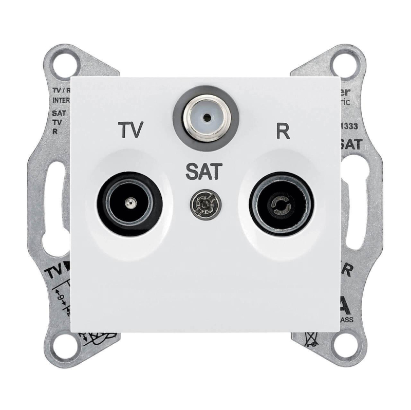 Розетка TV/R/SAT проходная Schneider Electric Sedna 4dB SDN3501421