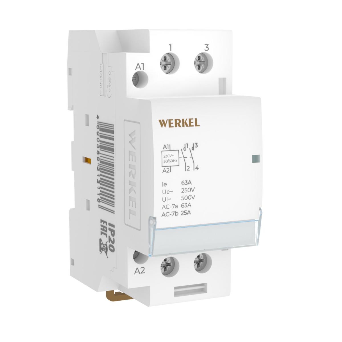 Контактор модульный Werkel W942M63O 4690389212116 a069476
