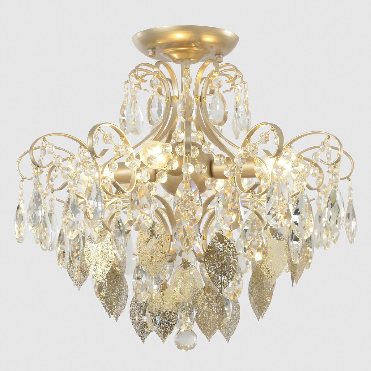 Потолочный светильник Crystal Lux ESMIRALDA PL4 GOLD