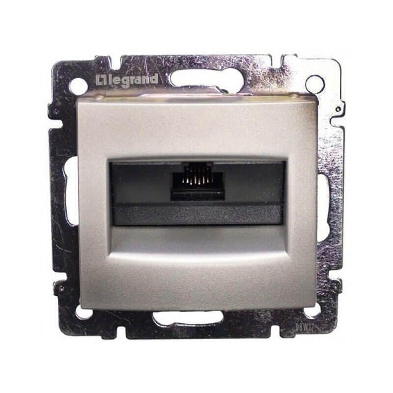 Розетка компьютерная RJ45 Legrand Valena ISDN алюминий 770141