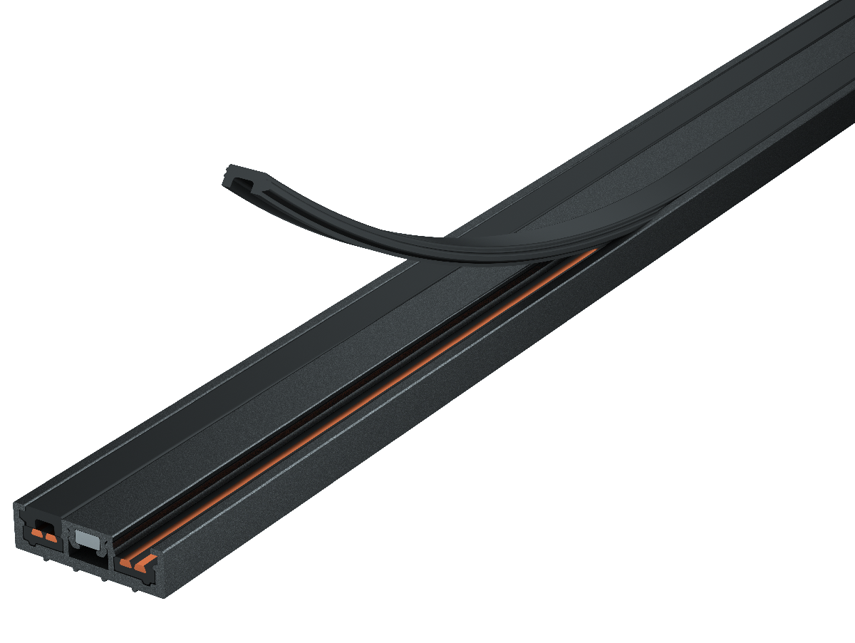 Ультратонкий накладной магнитный шинопровод iLedex Vision 4825-25/7-3000-BK