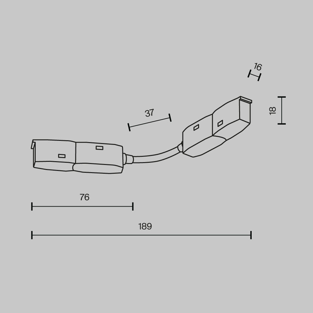 Коннектор для шинопровода Maytoni Magnetic track system Exility TRA034CS-W