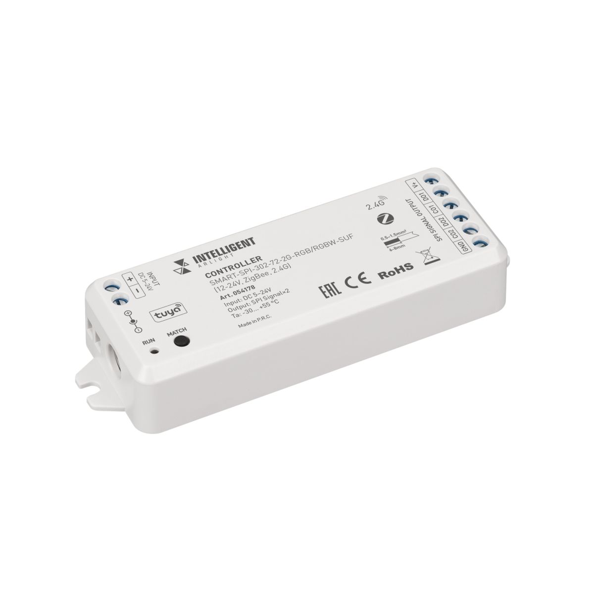 Контроллер Arlight SMART-SPI-302-72-2G-RGB/RGBW-SUF (12-24V, ZigBee, 2.4G) (IARL, IP20 Пластик) 054178