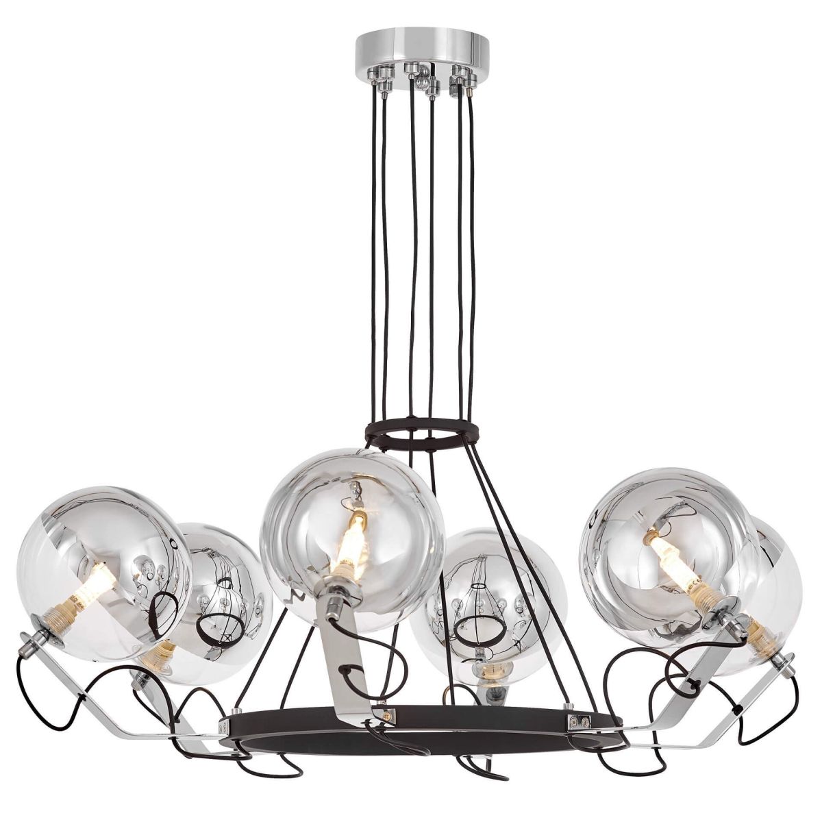 Подвесная люстра Lumina Deco LDP 9110-6 BK+CHR