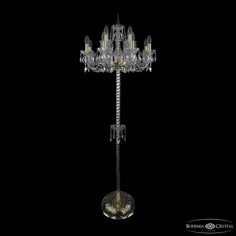 Торшер Bohemia Ivele Crystal 1402T2/8+4/195-165 G