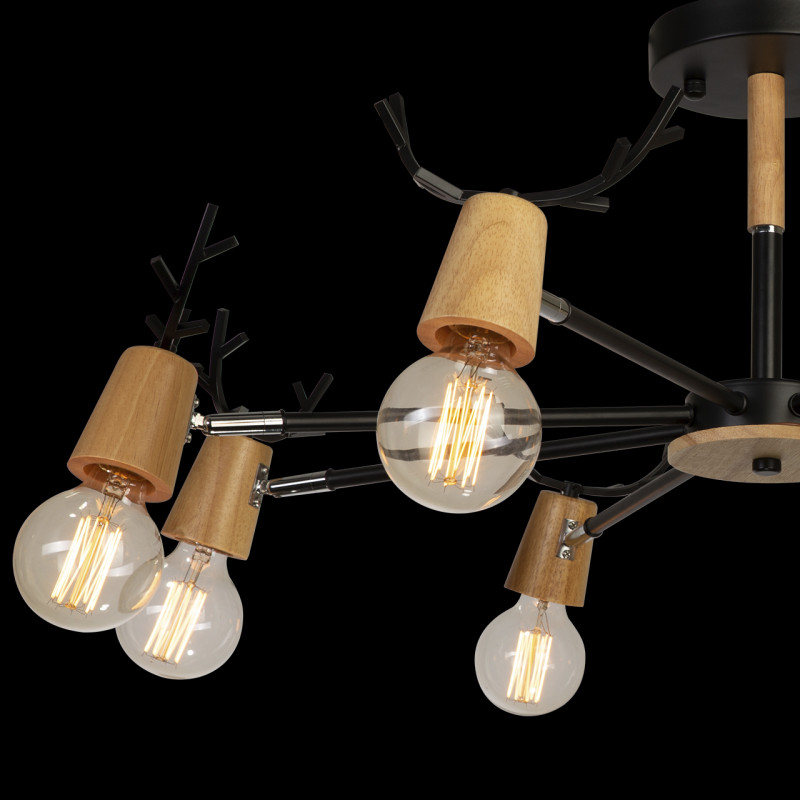 Люстра на штанге Loft IT Sven 10024/8 Black