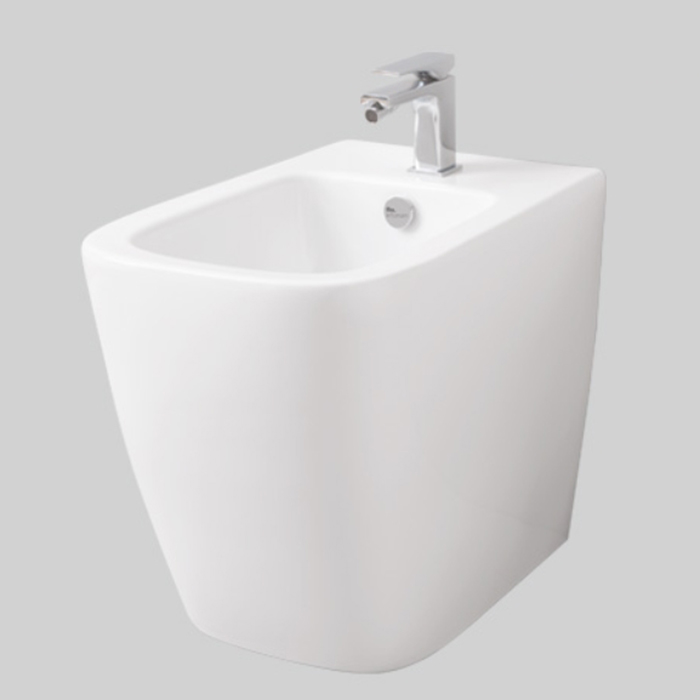 Artceram A16 Биде напольное 36х52 см, 1 отверстие, saniglaze, цвет: белый глянцевый