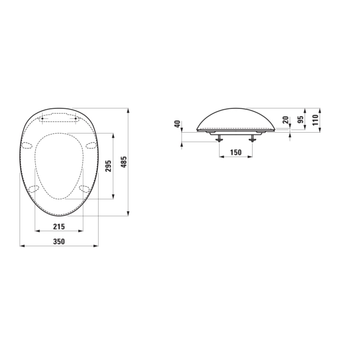 Laufen Alessi One Сиденье для унитаза 48.1x35x10.7см., с микролифтом, цвет: кофе матовый