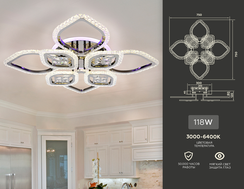 Потолочный светодиодный светильник Ambrella Light Acrylica FA2835