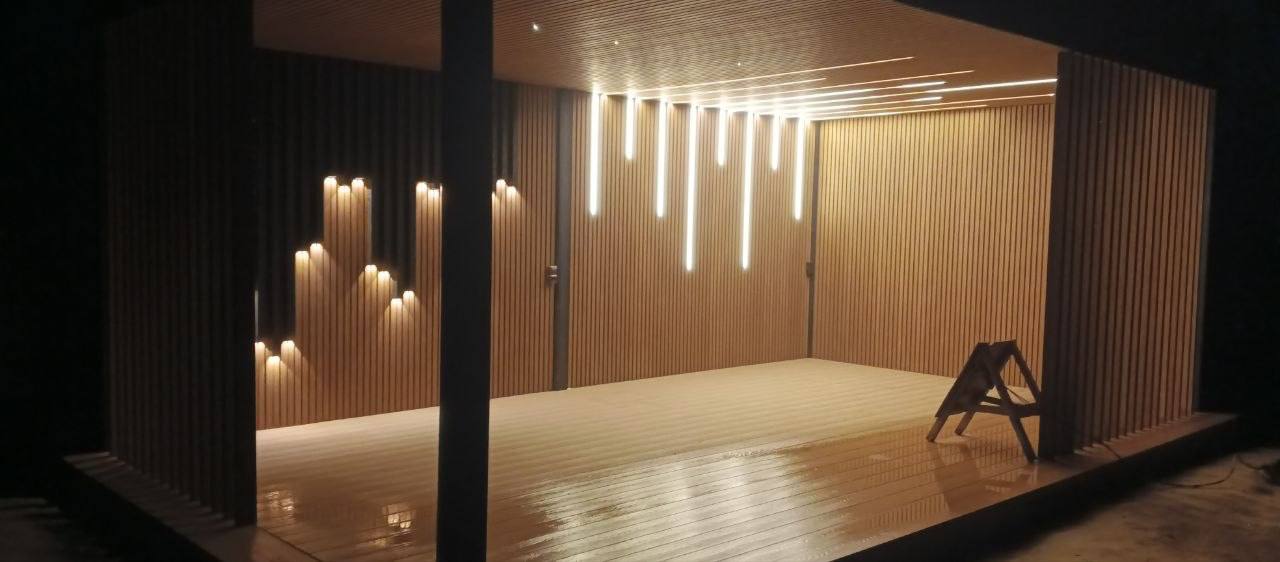 Фасадная реечная панель ДПК Holzhof Эко / Eco 219*24*3000мм, Коричневый