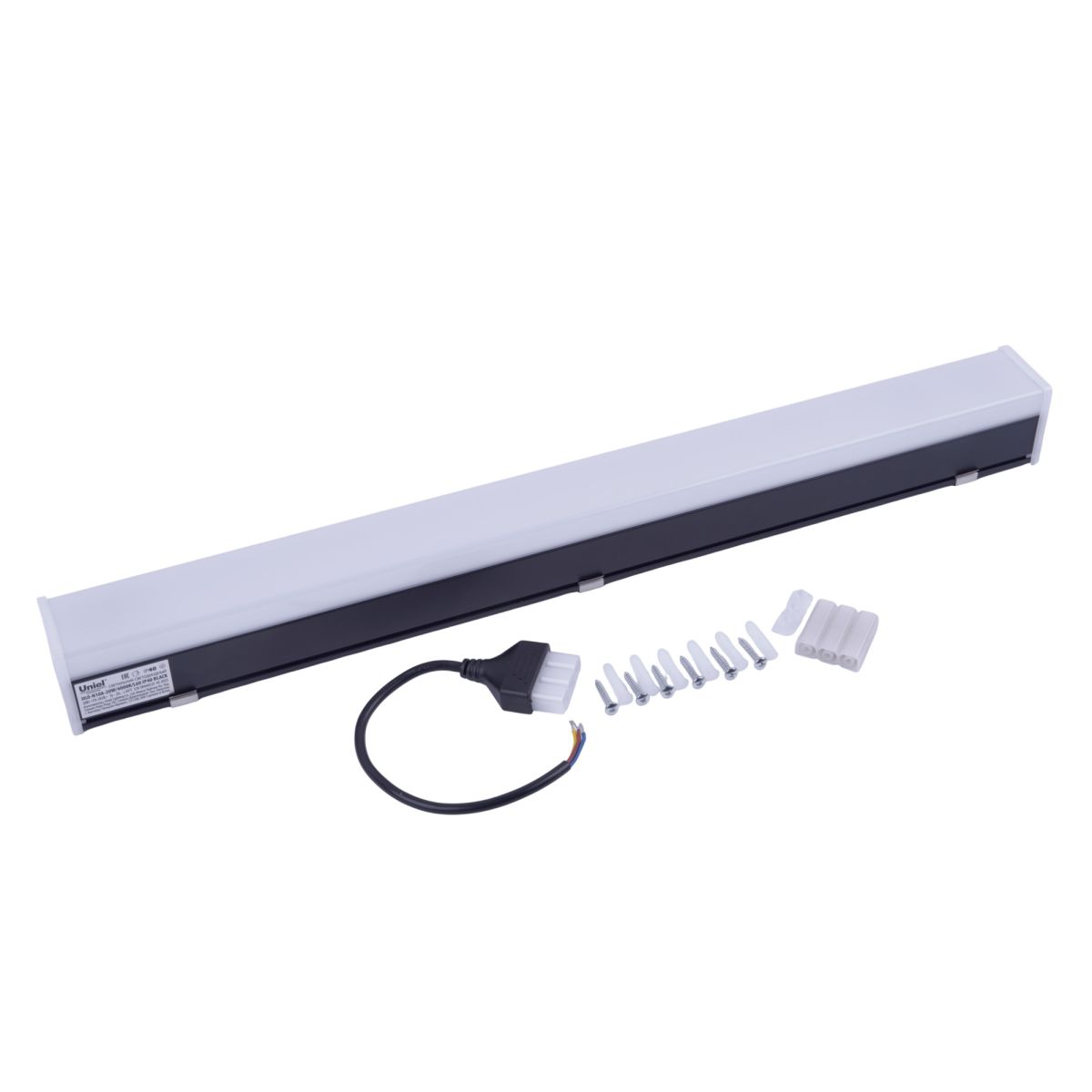 Линейный подвесной светильник Uniel ULO-N10A-20W/4000K/L60 IP40 BLACK UL-00013253