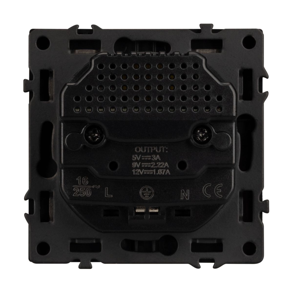 Механизм розетки с USB зарядкой Arlight SCT-NOBE-MUAC-SFPL-GR (230V, 16A) 054287