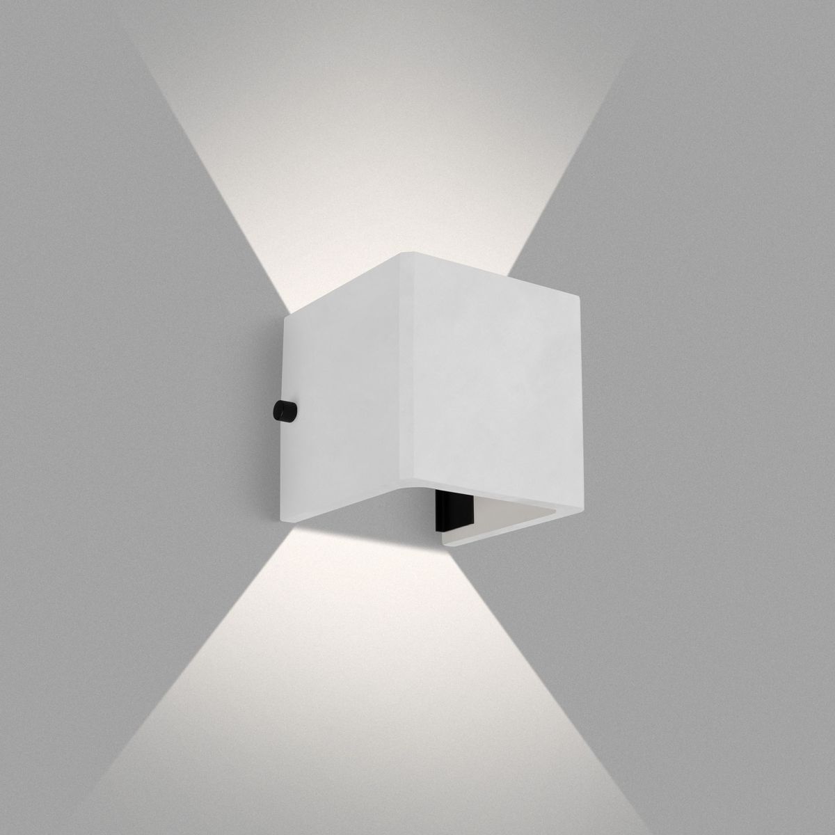 Уличный настенный светильник Arlight LGD-PERAN-WALL-S120x120-6W Warm3000 (WH, 0-80 deg, 230V) (IP65 Бетон) 058169