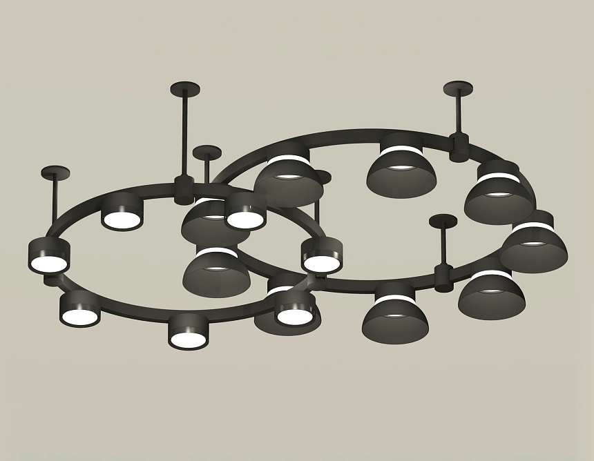 Комплект подвесного светильника Ambrella Light Techno Ring XR92221101 (A9222, A9227, C9238, C9232, N8113, N8141)