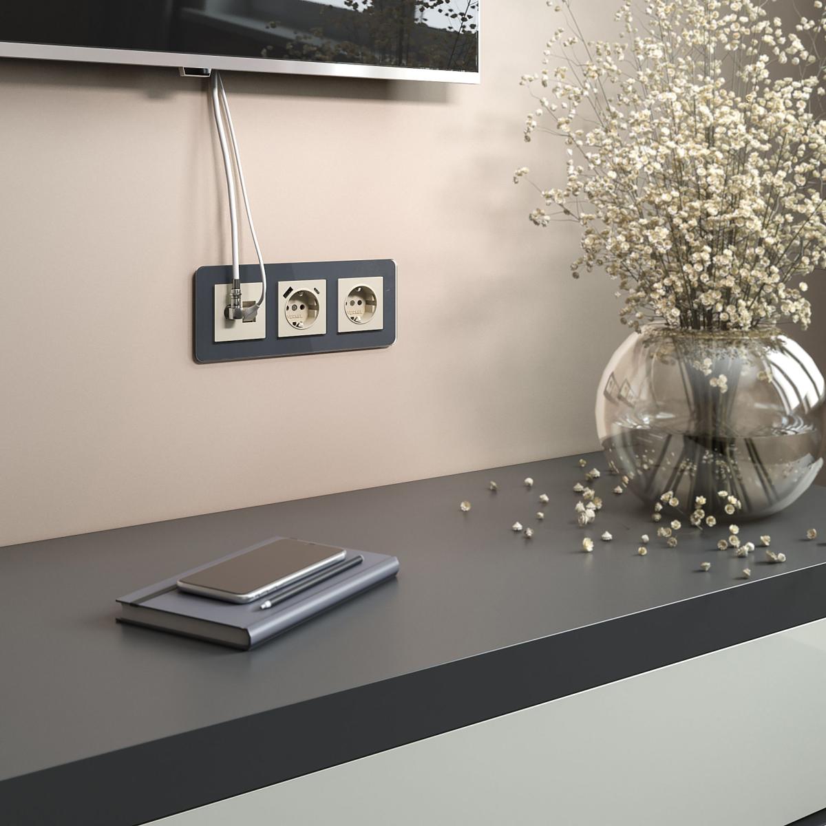 Розетка ТВ+Ethernet Werkel 4690389174476 W1181303
