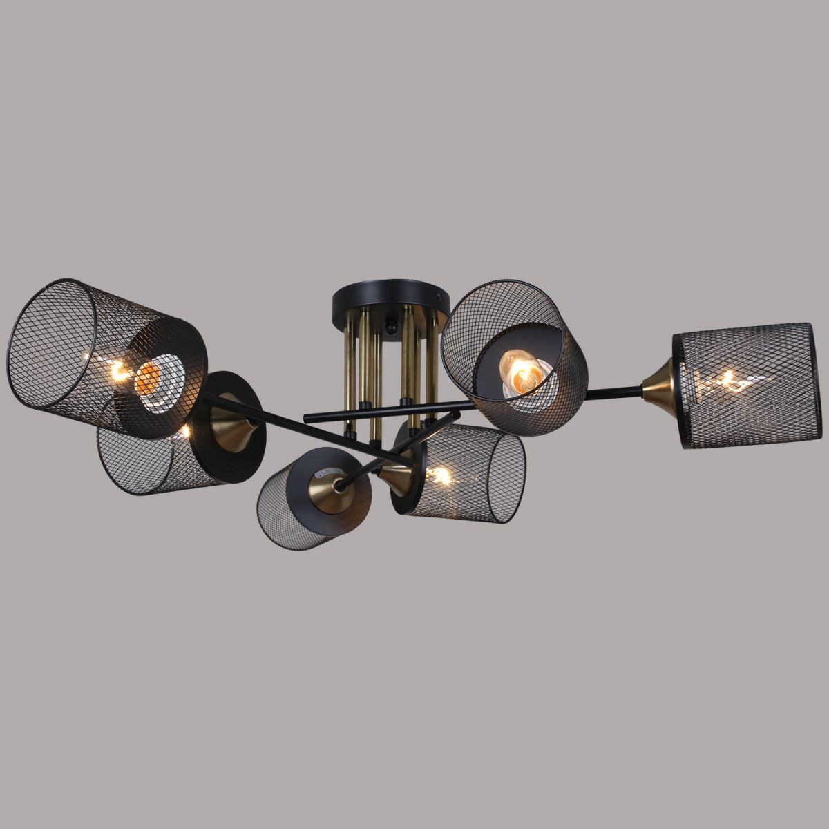 Потолочная люстра Reluce 38460-0.3-06 BK+COPPER