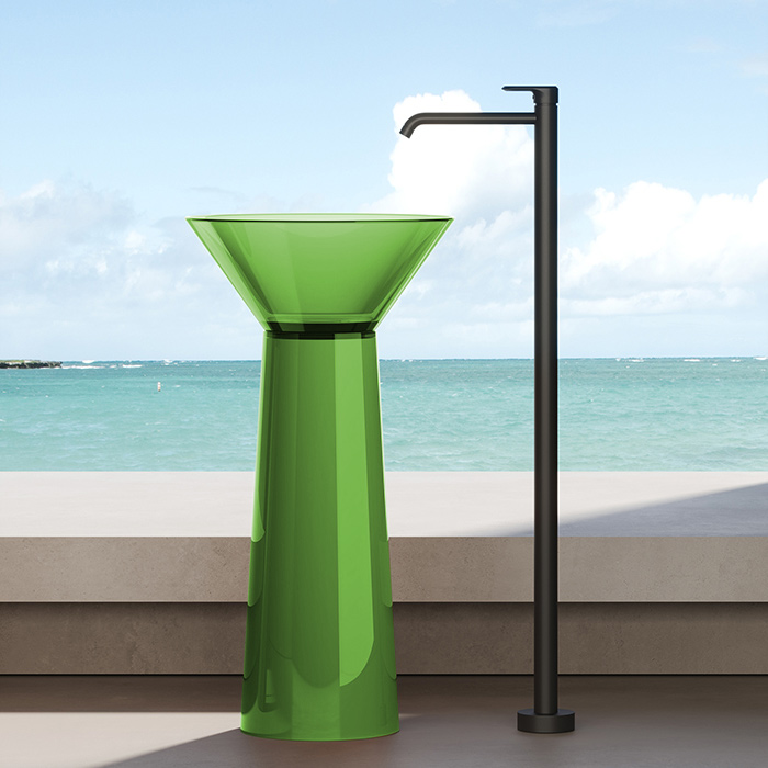Dea Design Pedestal Basin Раковина напольная d48хh90см, цвет: emerald