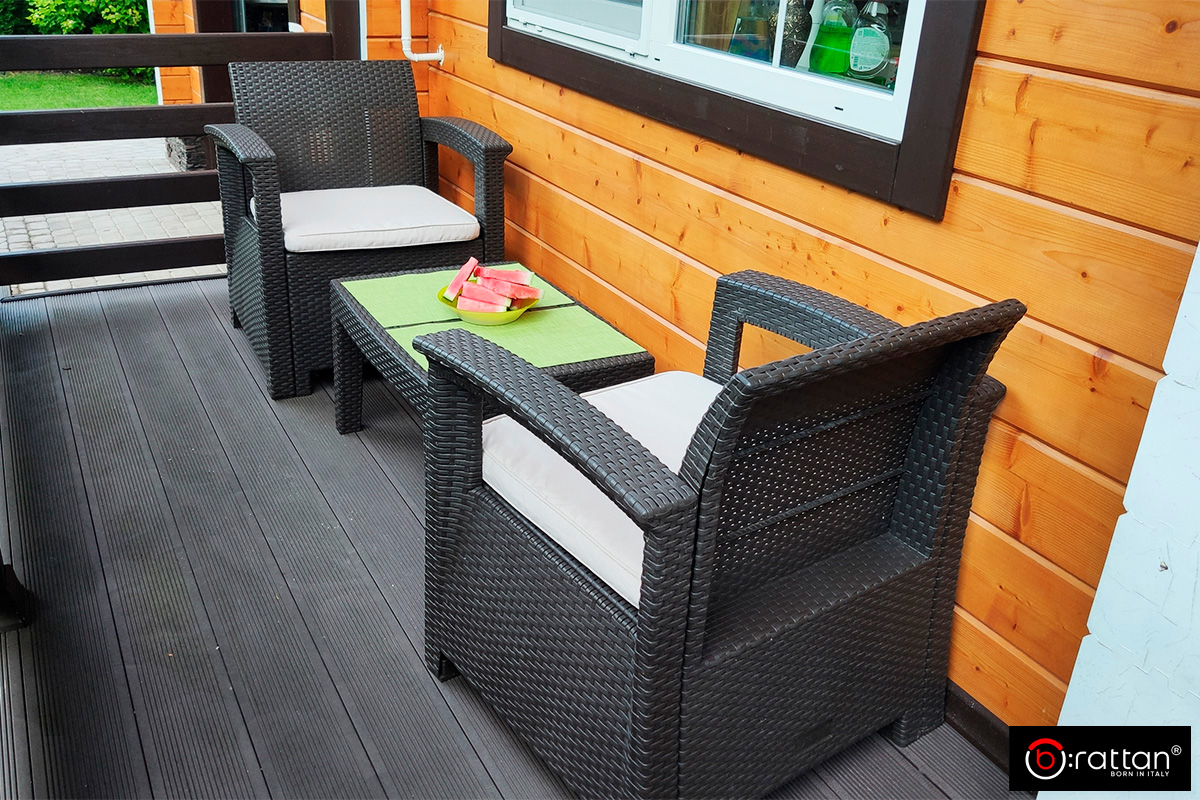 Комплект мебели Раттан Комфорт 5 / Rattan Comfort 5, венге
