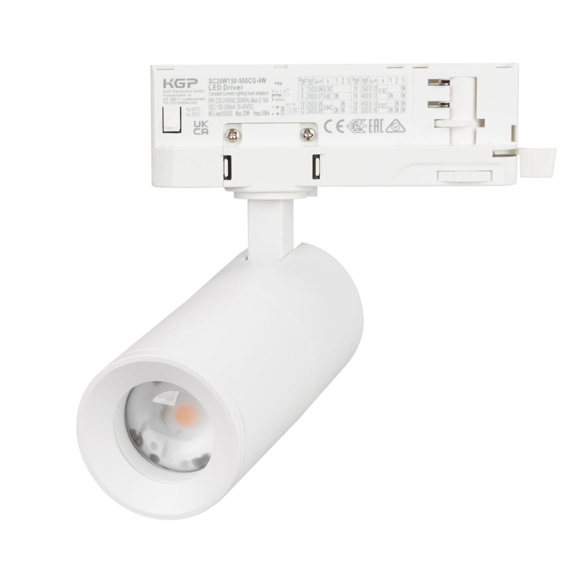 Трековый трехфазный светильник Arlight LGD-ARTEMIS-TRACK-4TR-R55-12W Day4000 (WH, 8-80 deg, 230V, DALI) 057881