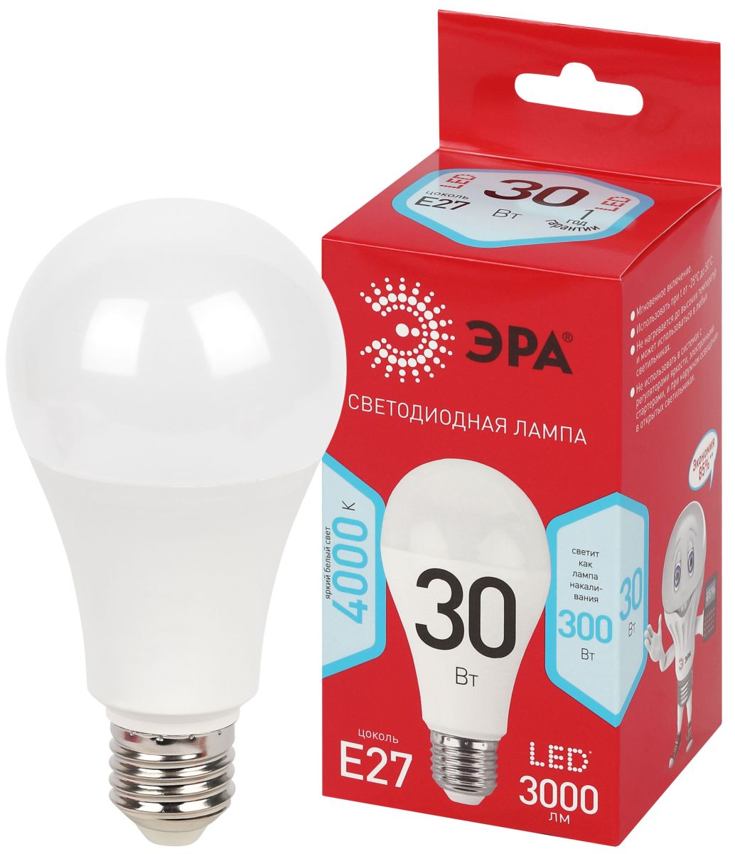 Лампа светодиодная Эра RED LINE LED A70-30W-840-E27 R 30Вт груша Б0069971