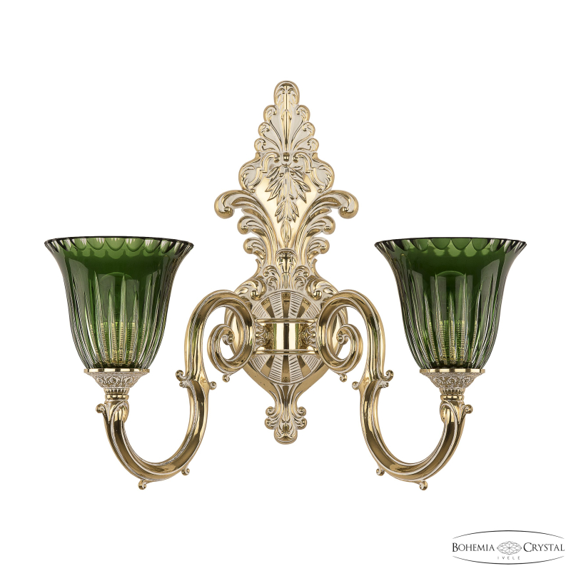 Бра Bohemia Ivele Crystal Verona 7203B15/2/210 GW P2 U Clear-Green/H-1K