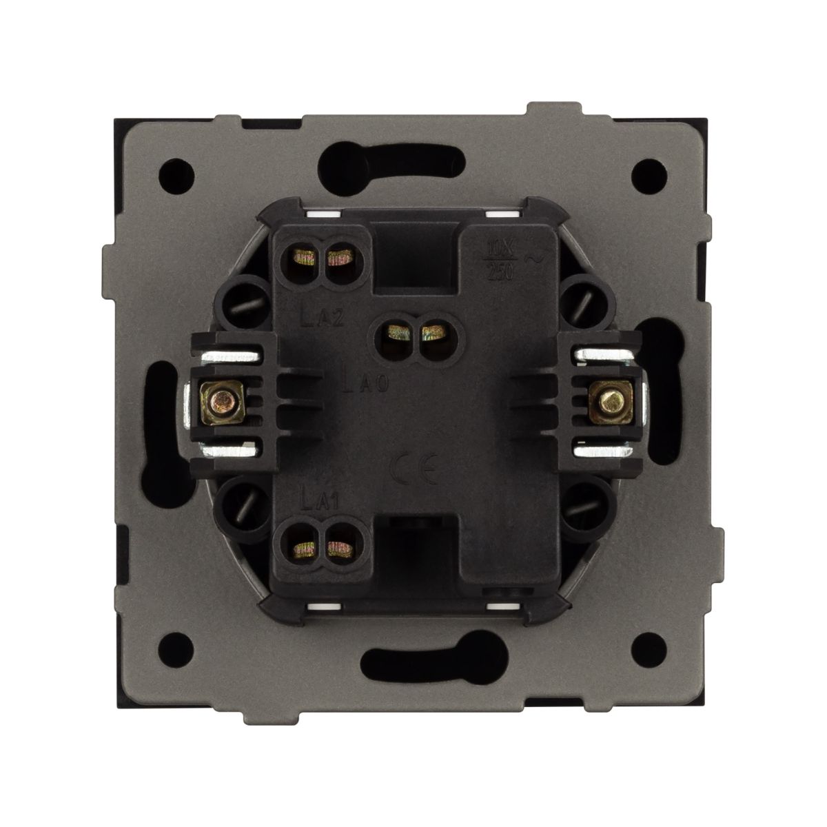 Механизм выключателя одноклавишный проходной Arlight SWT-TENDO-MKP1-PL-GR (230V, 10A) 054042