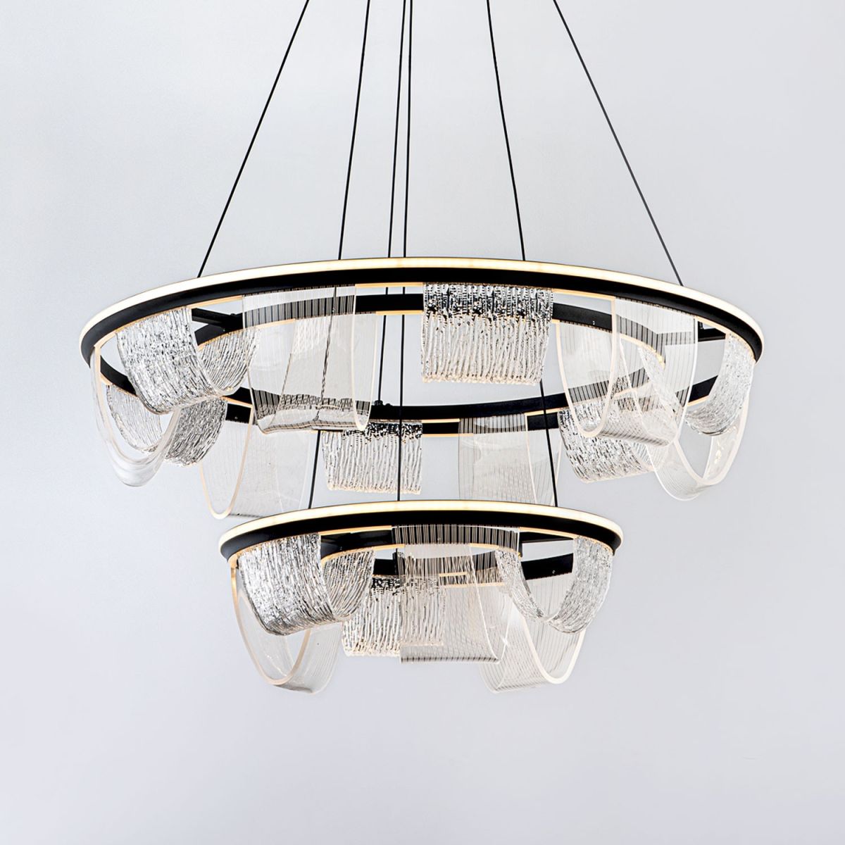 Подвесная люстра LED4U L7706-800-460 BK