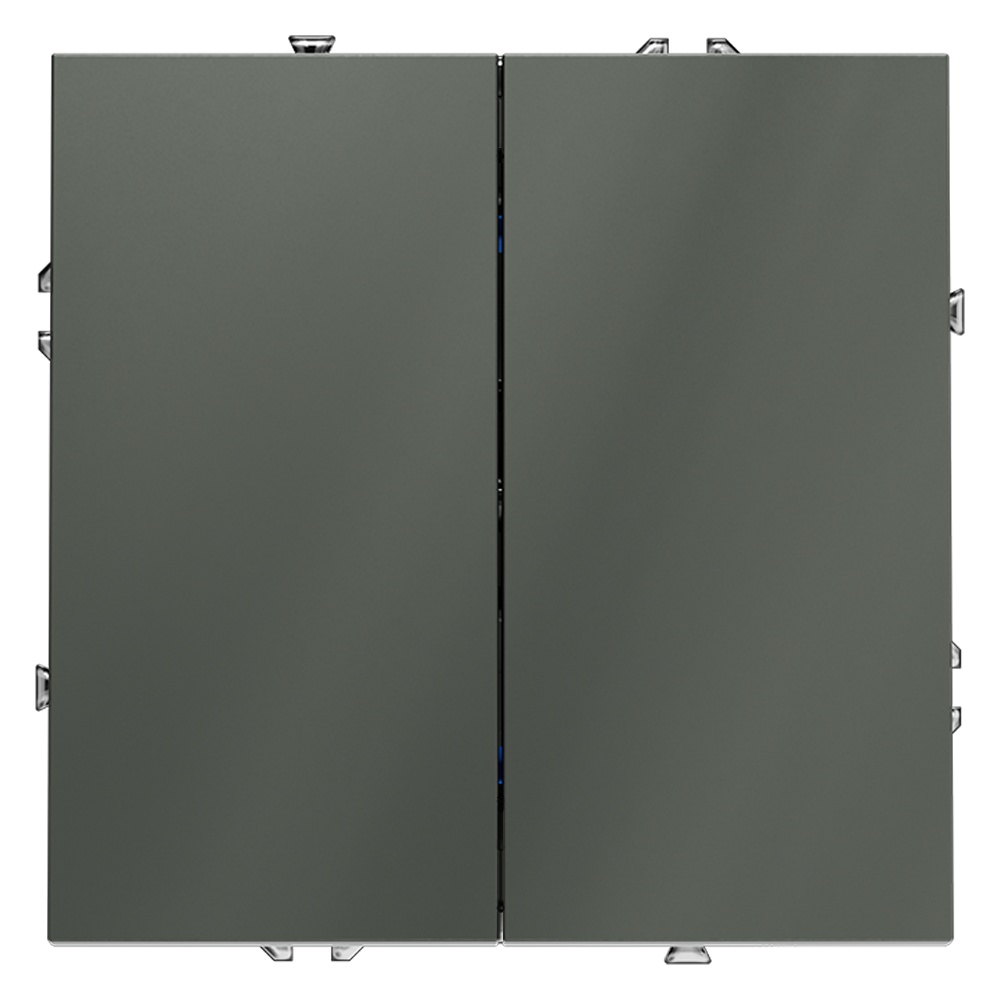 Выключатель двухклавишный Voltum S70 VLS020106 (титан)