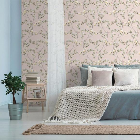 Обои Aura 1900-4 Chinoiserie Pink Pastel