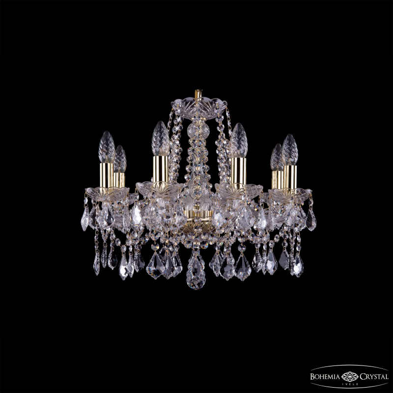 Подвесная люстра Bohemia Ivele Crystal 1413/8/165 G Leafs