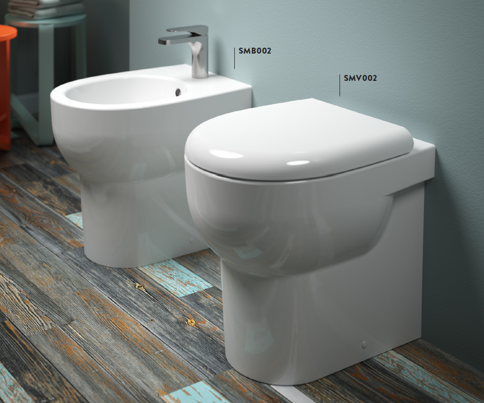 ARTCERAM/HIDRA SMARTY Биде напольное 35х50 см, без крепежа, с 1 отв под смеситель, цвет: белый