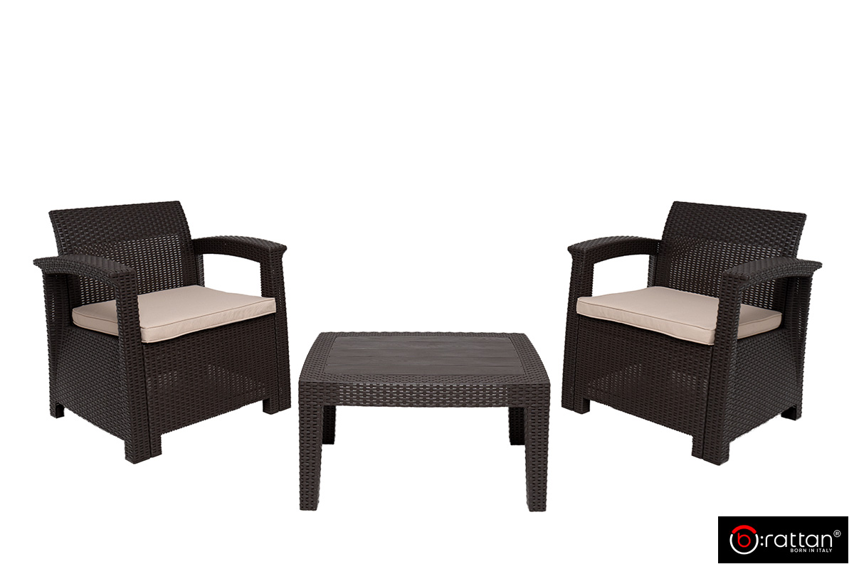Комплект мебели Раттан Комфорт 5 / Rattan Comfort 5, венге